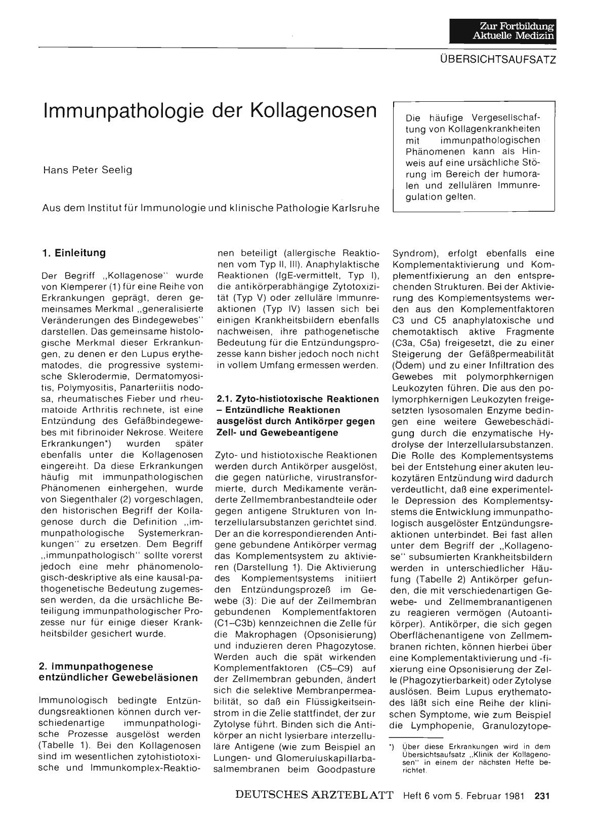 Vorschauseite 1: Immunpathologie der Kollagenosen