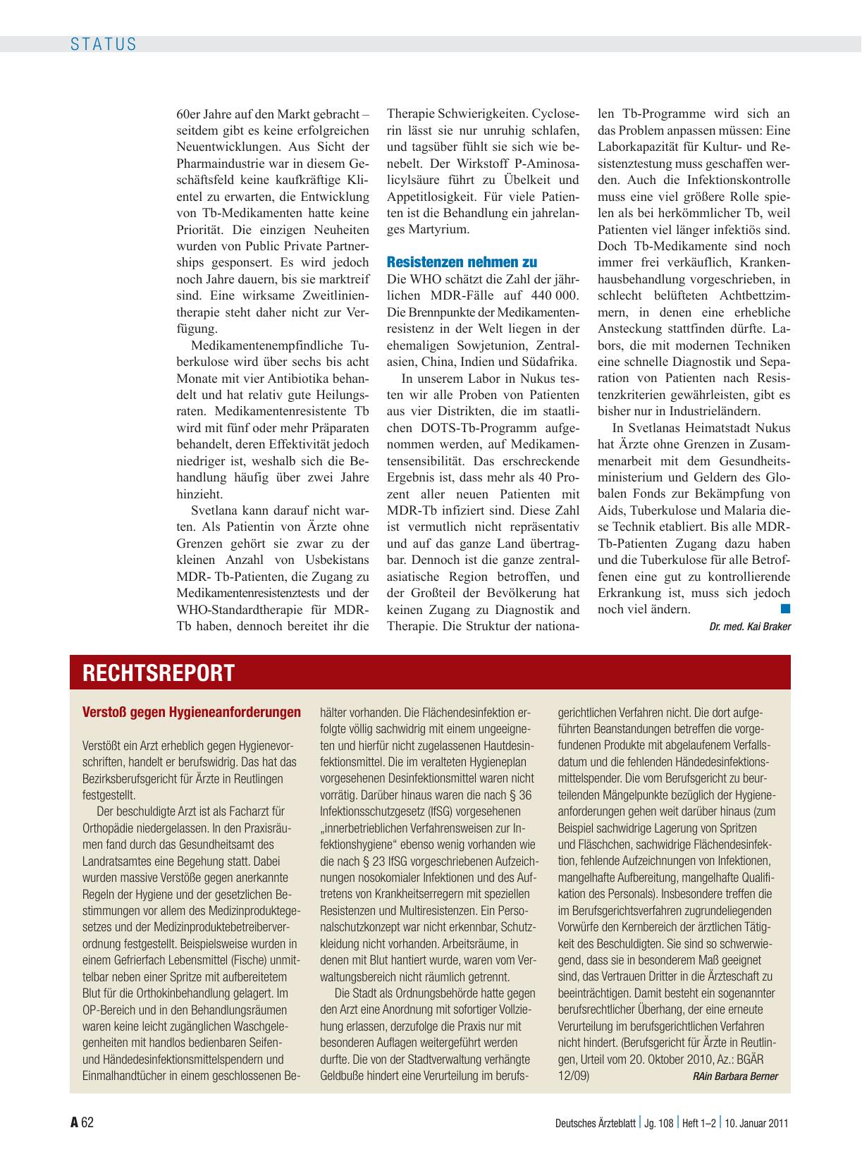 Vorschauseite 1: Verstoß gegen Hygieneanforderungen