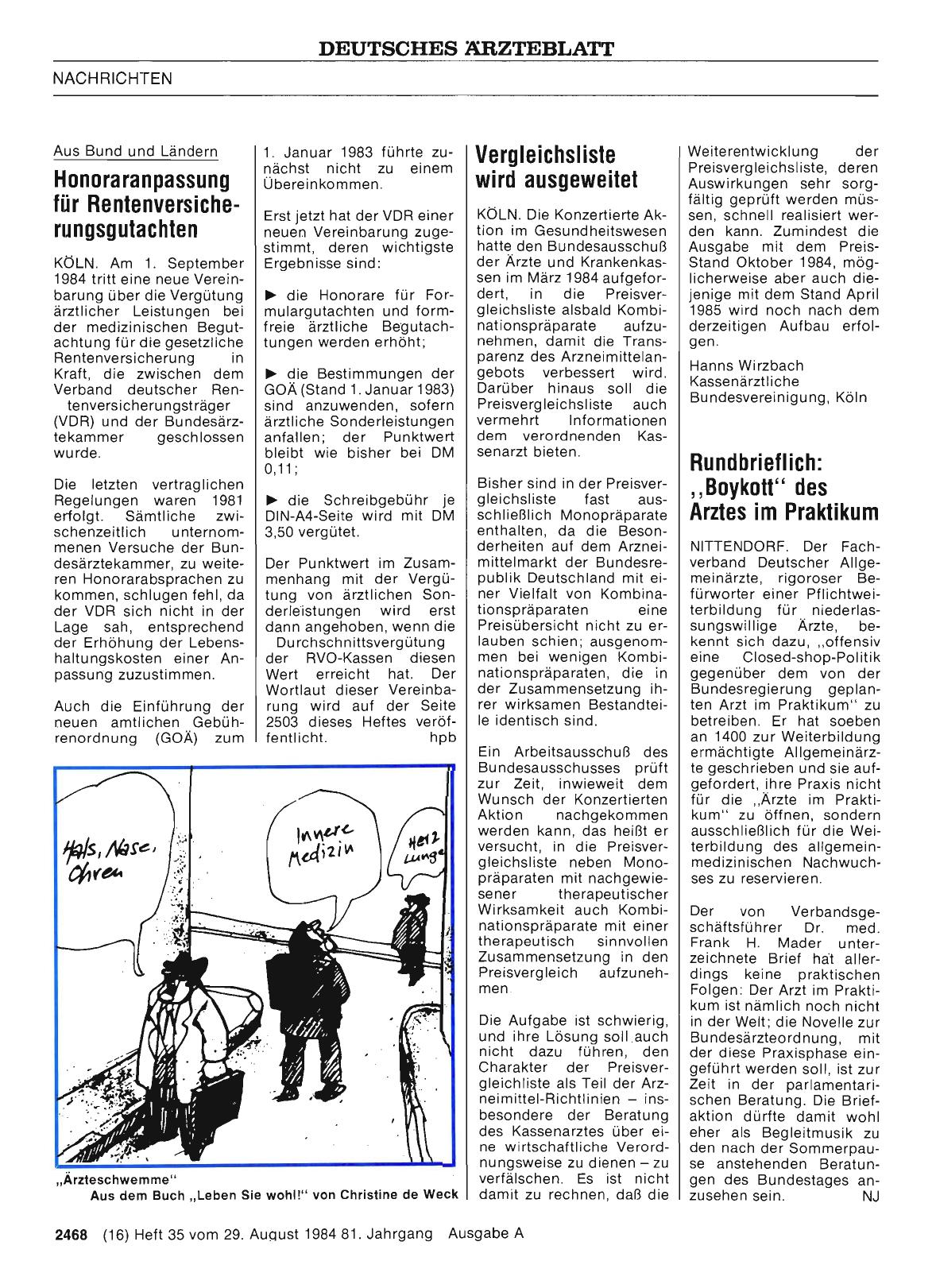 Vorschauseite 1: Honoraranpassung für Rentenversicherungsgutachten