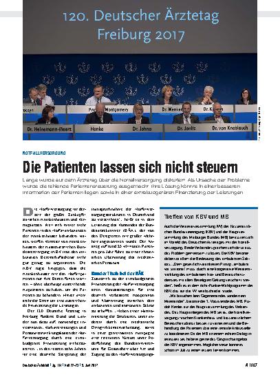 Vorschauseite 1: Notfallversorgung: Die Patienten lassen sich nicht steuern