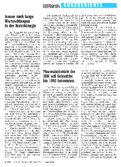 Vorschauseite 1: Immer noch lange Warteschlangen in der Herzchirurgie