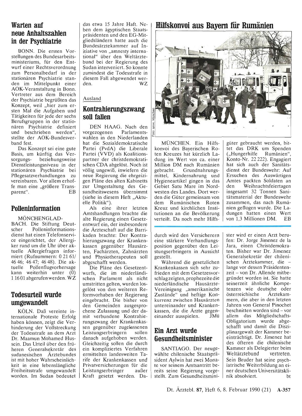 Vorschauseite 1: Hilfskonvoi aus Bayern für Rumänien