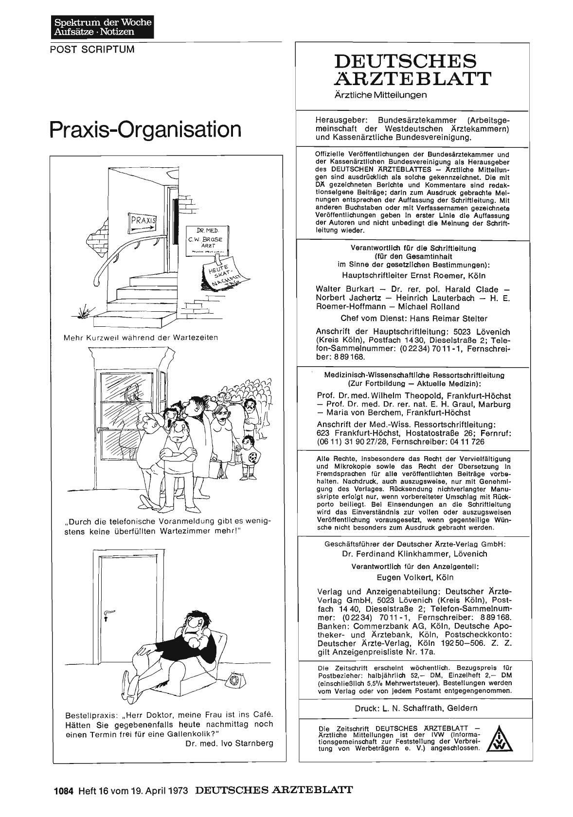 Vorschauseite 1: Praxis-Organisation