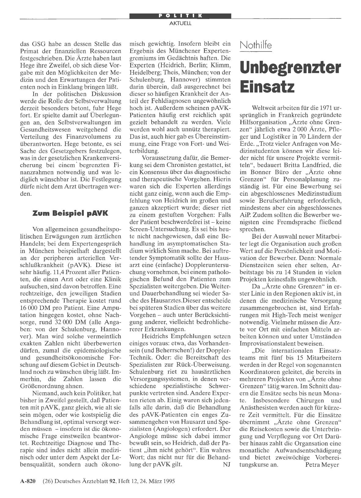 Vorschauseite 1: Nothilfe: Unbegrenzter Einsatz