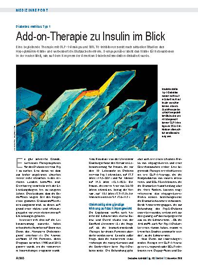 Vorschauseite 1: Diabetes mellitus Typ 1: Add-on-Therapie zu Insulin im Blick