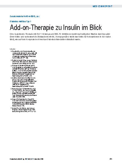 Vorschauseite 4: Diabetes mellitus Typ 1: Add-on-Therapie zu Insulin im Blick