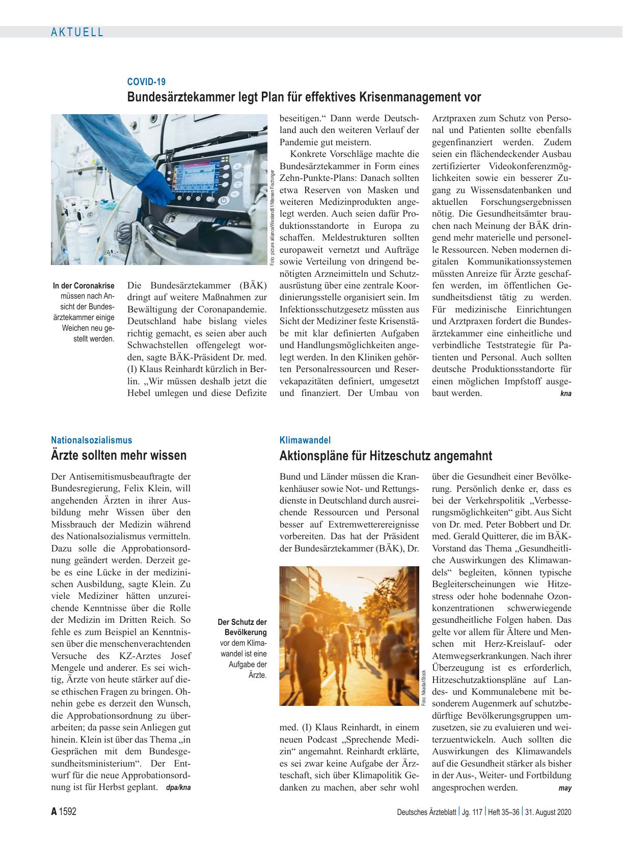 Vorschauseite 1: Nationalsozialismus: Ärzte sollten mehr wissen
