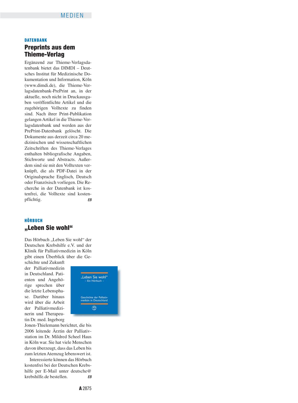 Vorschauseite 1: Hörbuch: „Leben Sie wohl“