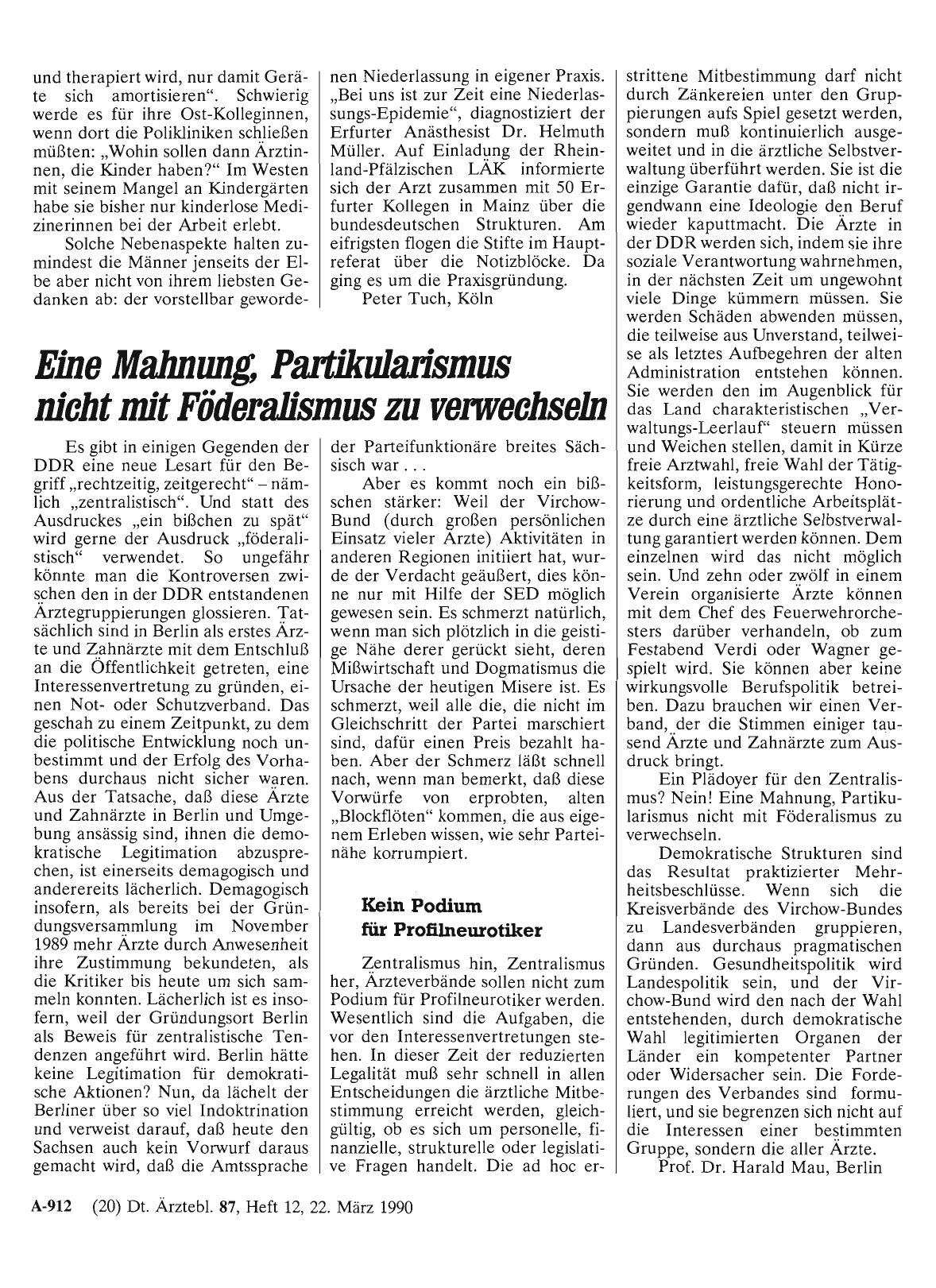 Vorschauseite 1: Eine Mahnung Partikularismus nicht mit Föderalismus zu verwechseln