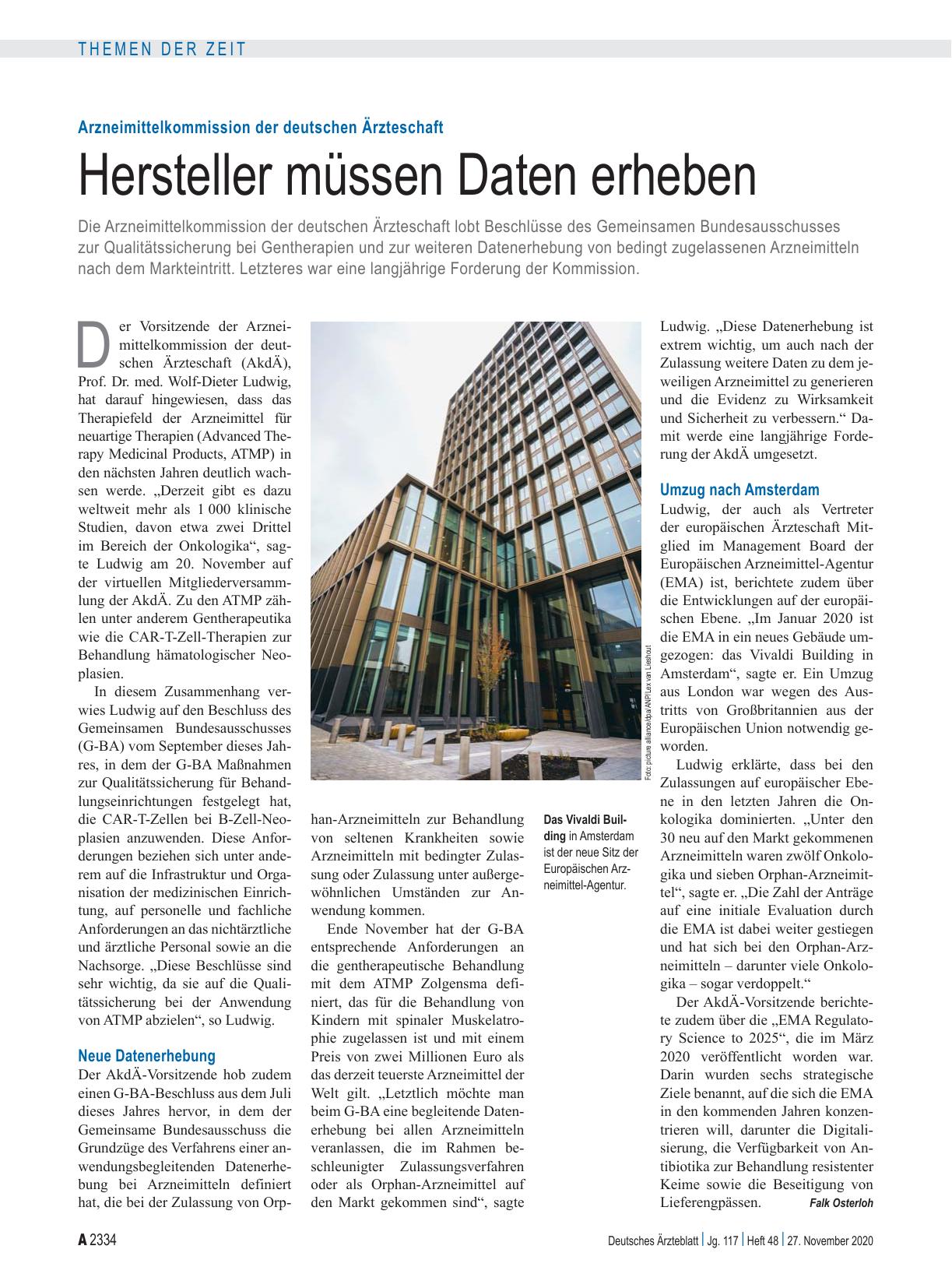 Vorschauseite 1: Arzneimittelkommission der deutschen Ärzteschaft: Hersteller müssen Daten erheben