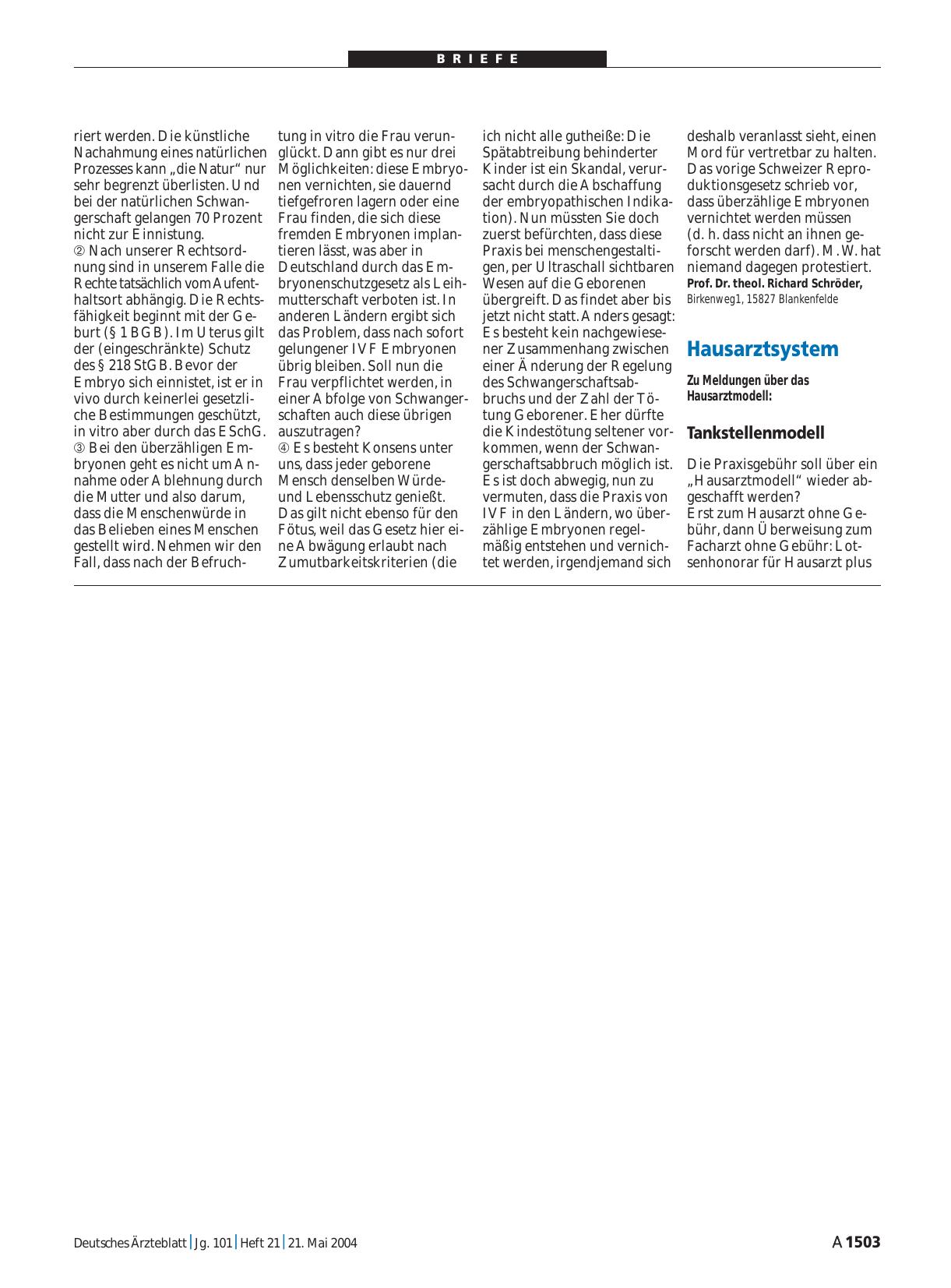Vorschauseite 1: Hausarztsystem: Tankstellenmodell