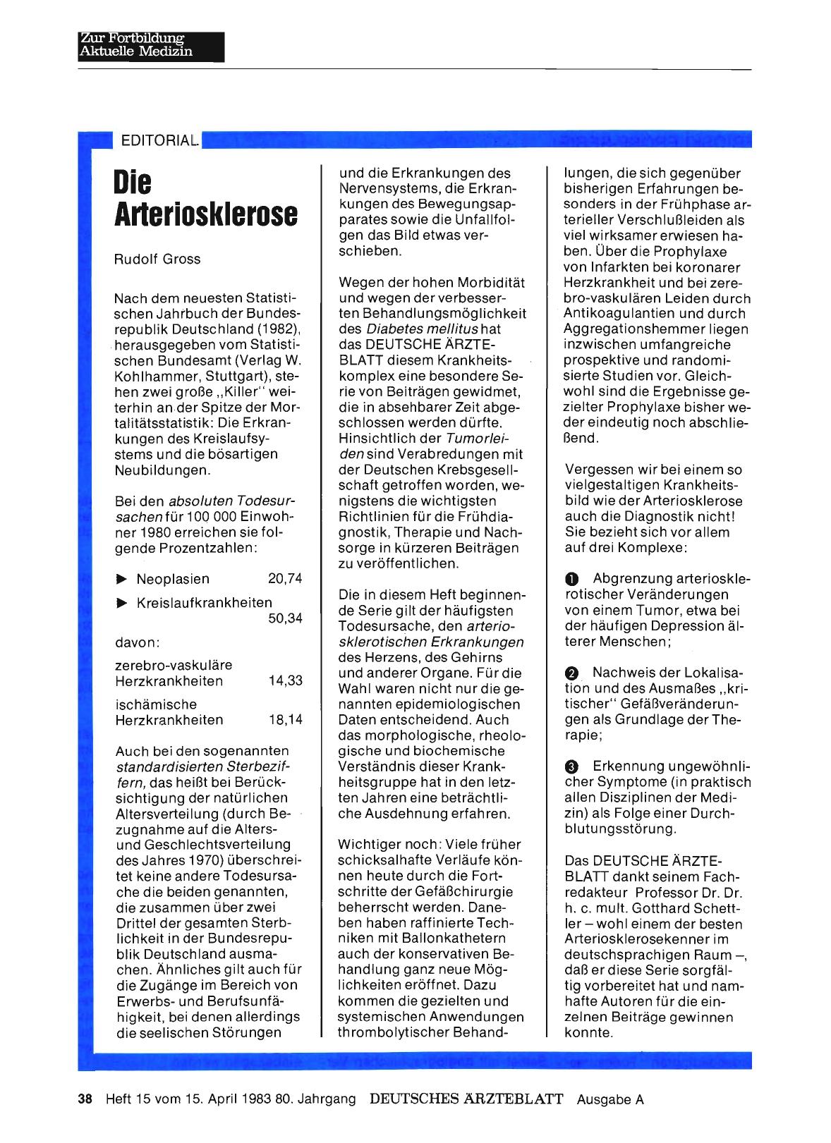 Vorschauseite 1: Die Arteriosklerose