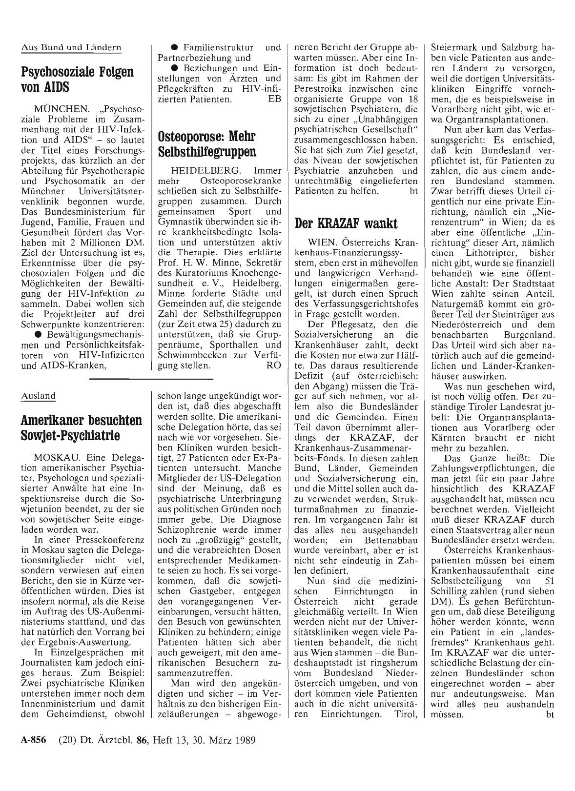 Vorschauseite 1: Der KRAZAF wankt