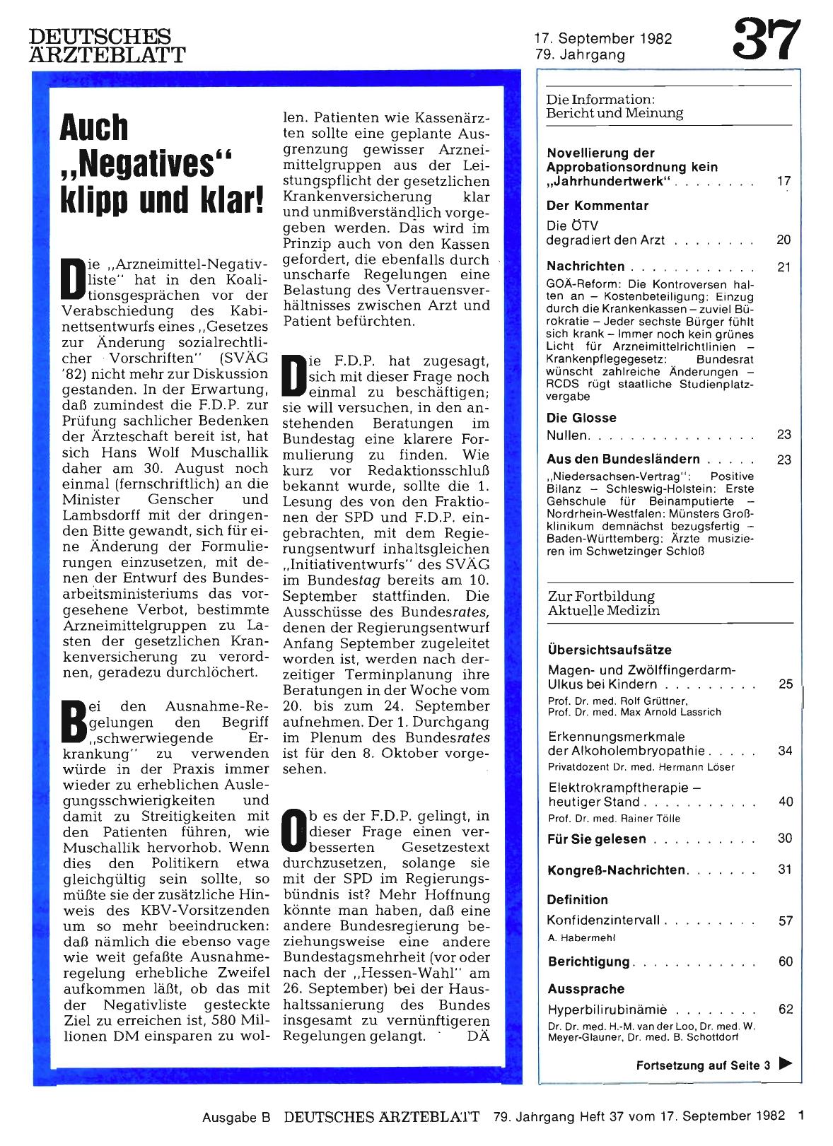 Vorschauseite 1: Auch „Negatives“ klipp und klar!