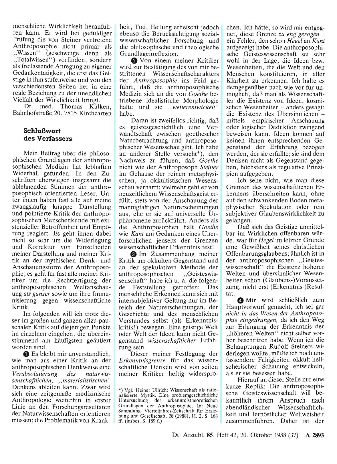 Vorschauseite 1: Wissenschaftsanspruch der Anthroposophie – Zwischen Heilkunst und Heilslehre: Schlußwort des Verfassers