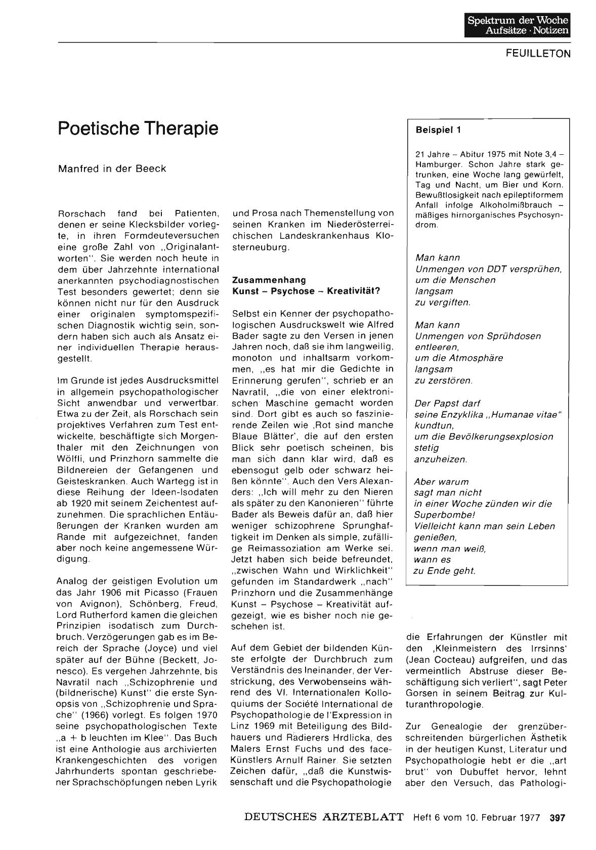 Vorschauseite 1: Poetische Therapie