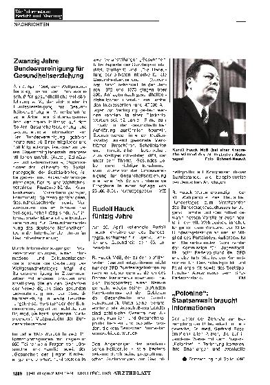 Vorschauseite 1: Rudolf Hauck fünfzig Jahre