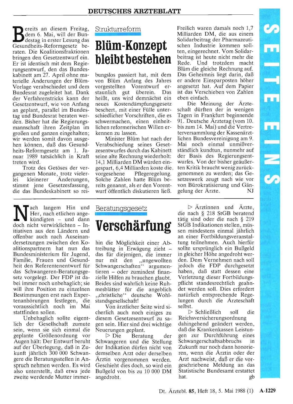 Vorschauseite 1: Beratungsgesetz: Verschärfung