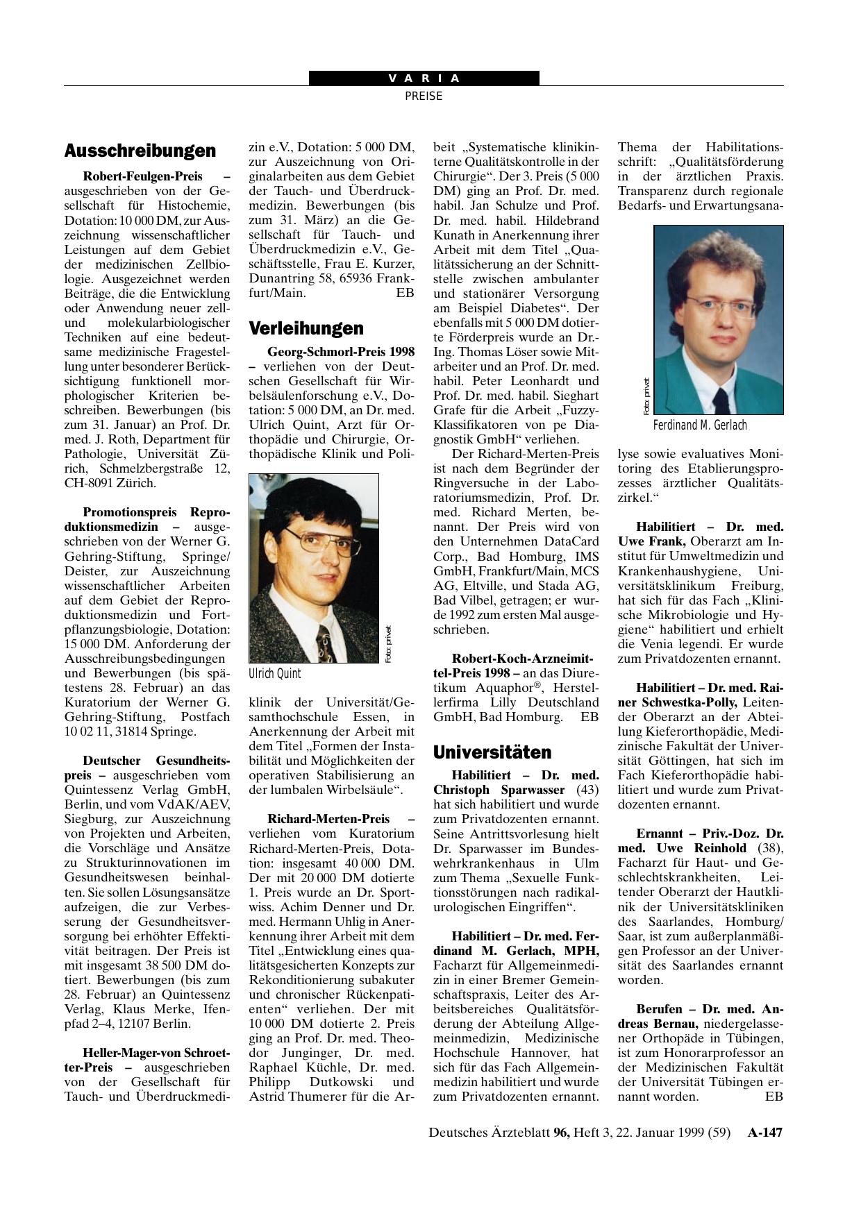Vorschauseite 1: Universitäten