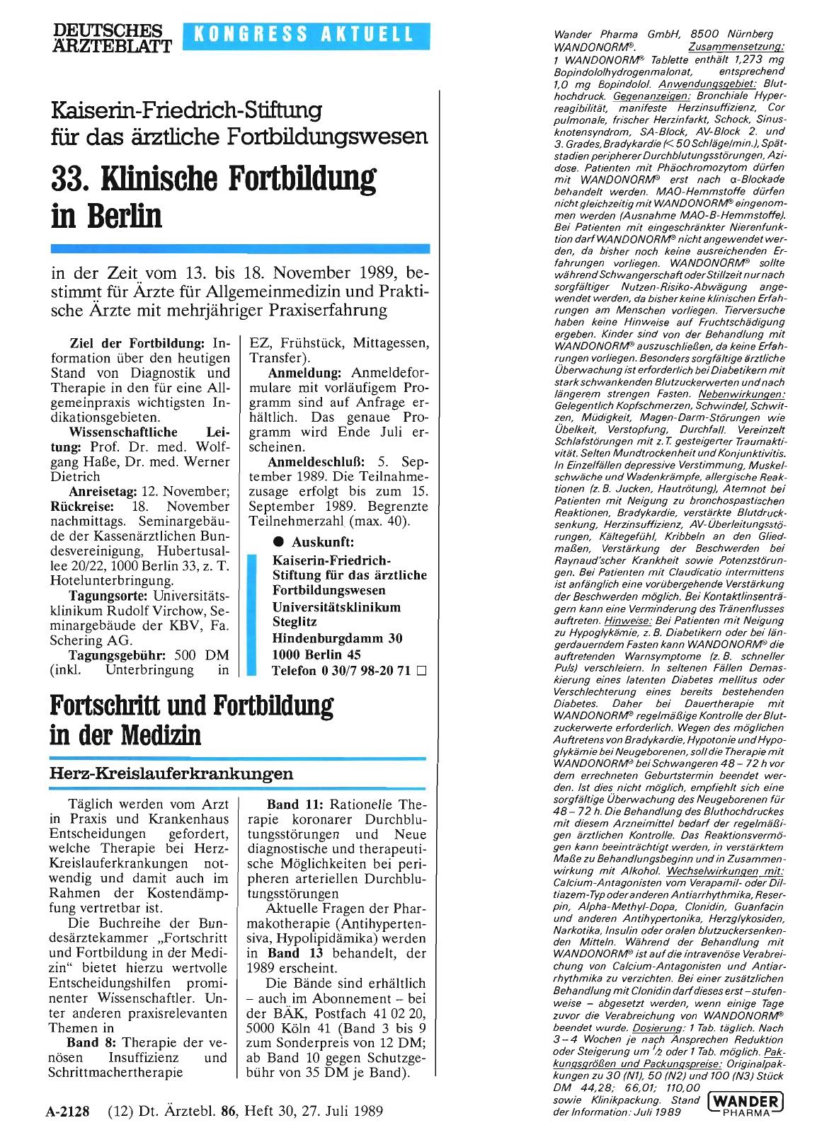 Vorschauseite 1: Fortschritt und Fortbildung in der Medizin