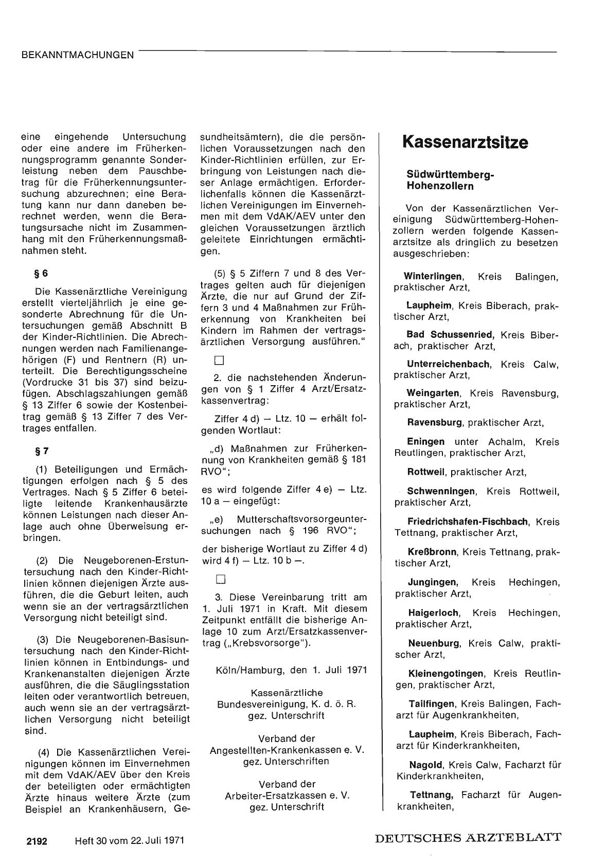 Vorschauseite 1: Kassenarztsitze