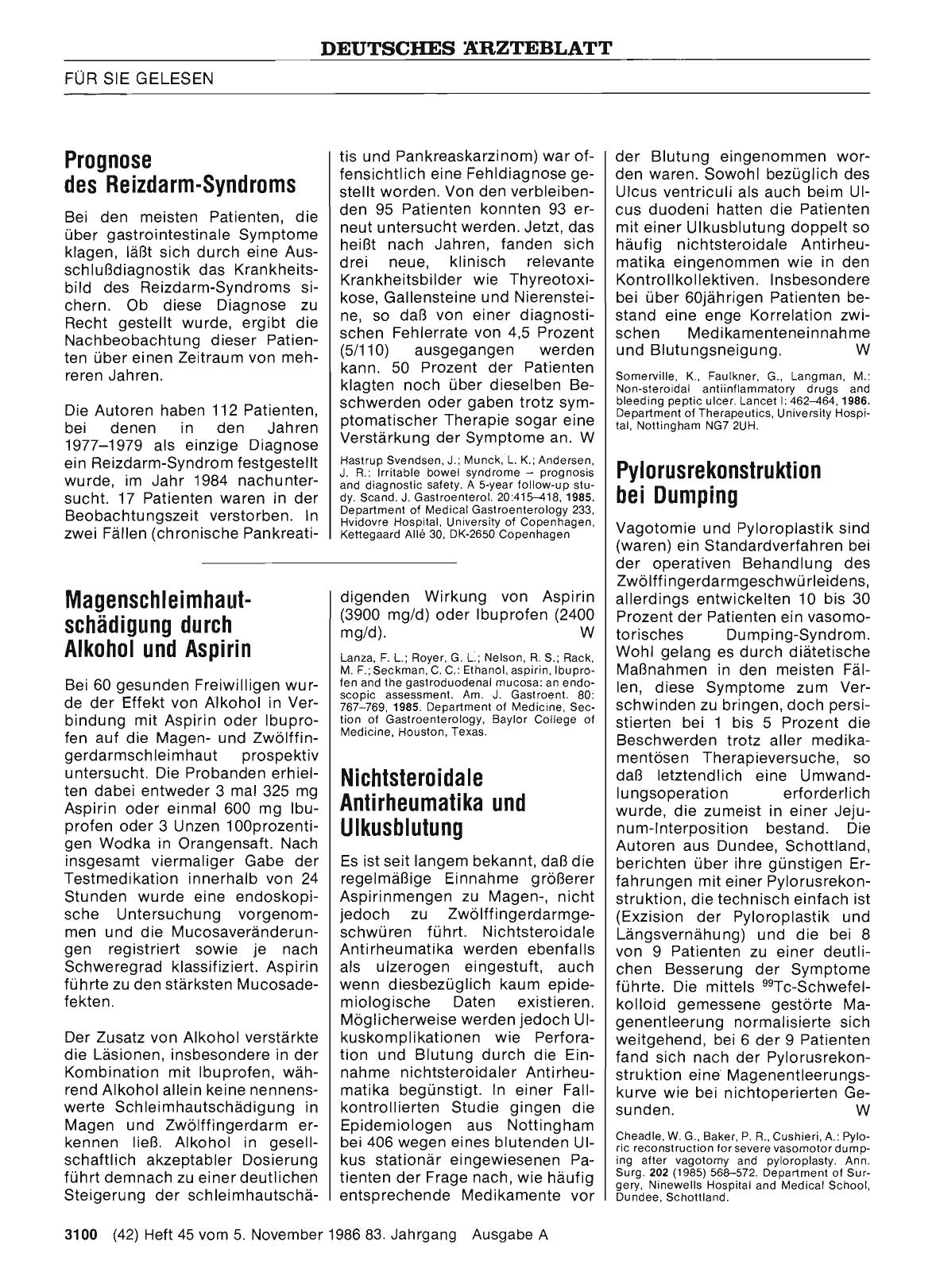 Vorschauseite 1: Nichtsteroidale Antirheumatika und Ulkusblutung