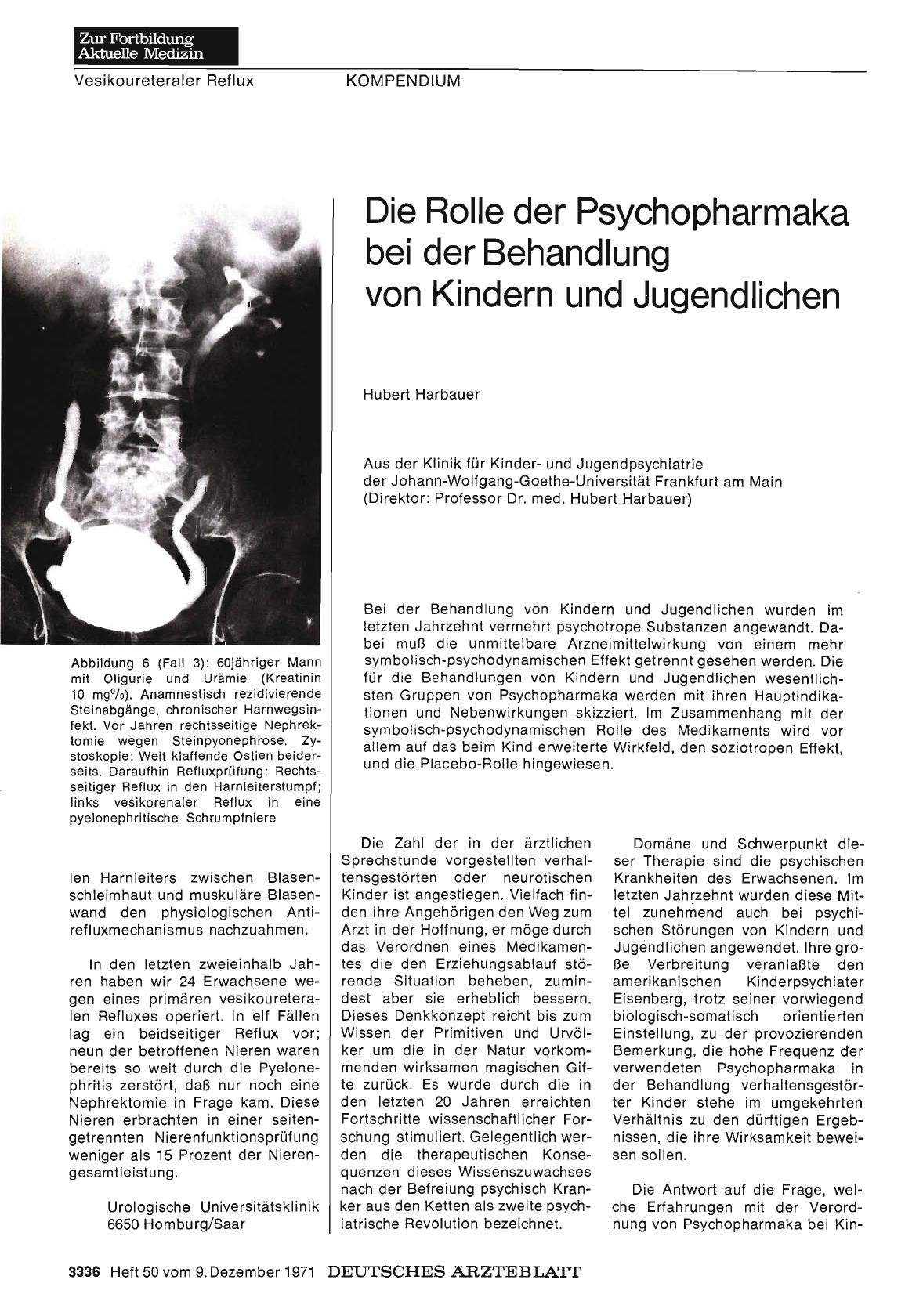 Vorschauseite 1: Die Rolle der Psychopharmaka bei der Behandlung von Kindern und Jugendlichen