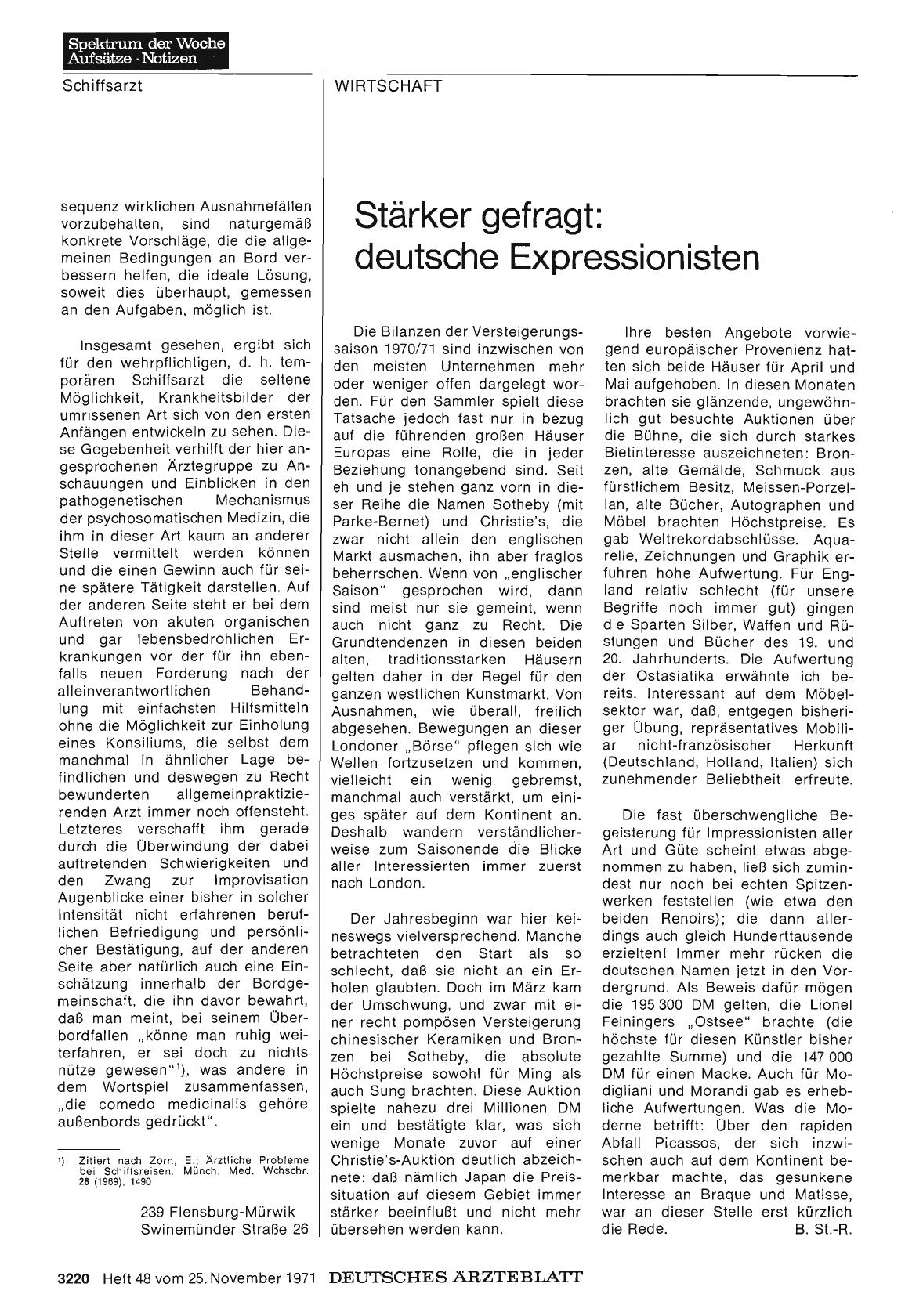 Vorschauseite 1: Stärker gefragt: deutsche Expressionisten