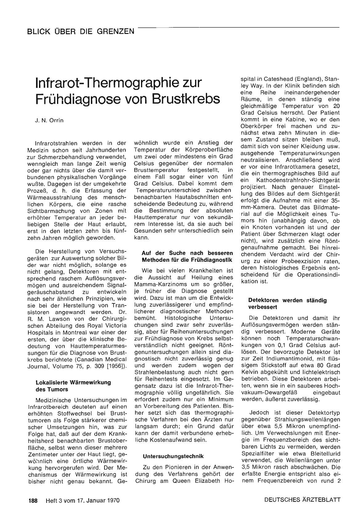 Vorschauseite 1: Infrarot-Thermographie zur Frühdiagnose von Brustkrebs