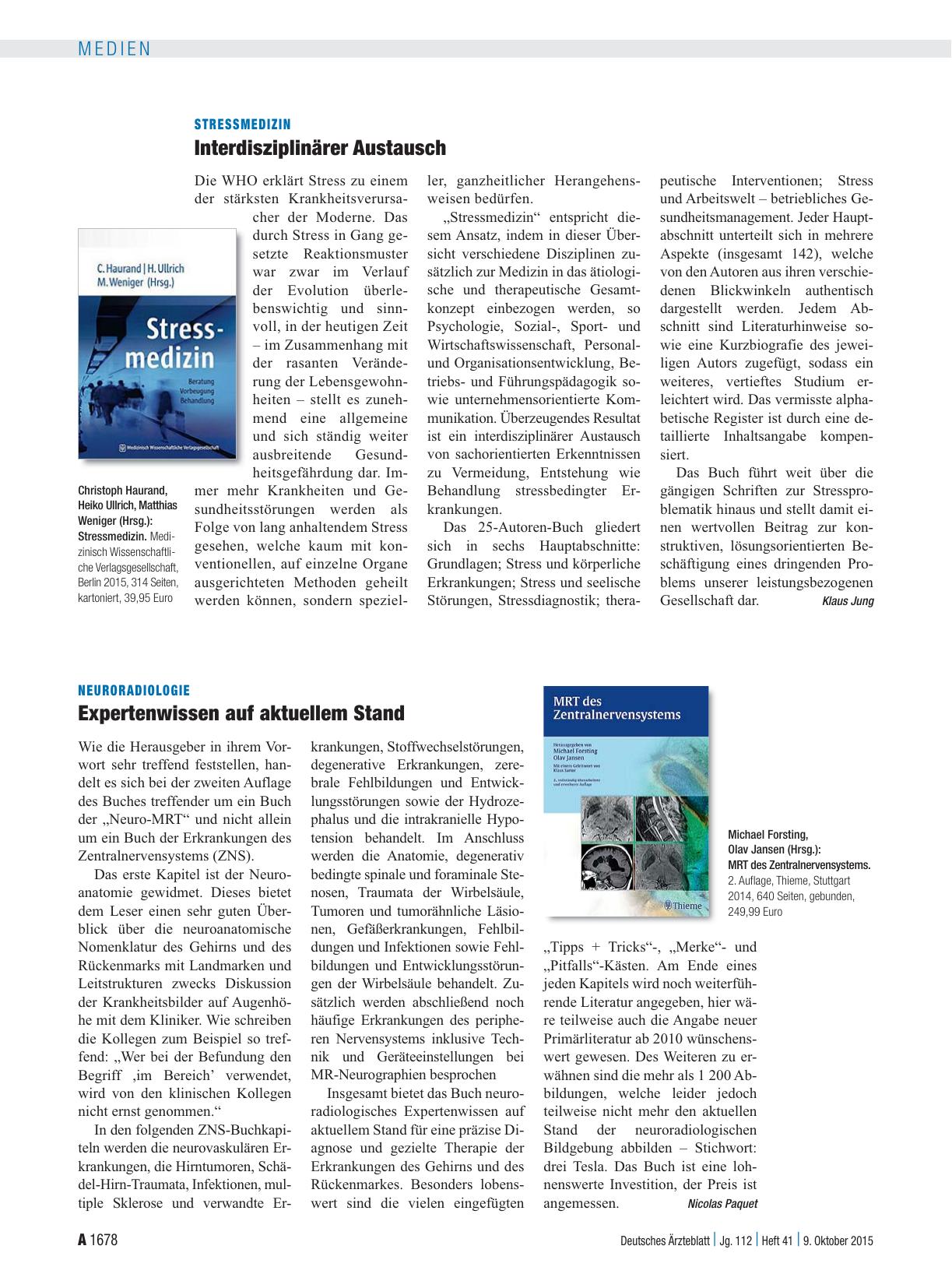 Vorschauseite 1: Neuroradiologie: Expertenwissen auf aktuellem Stand
