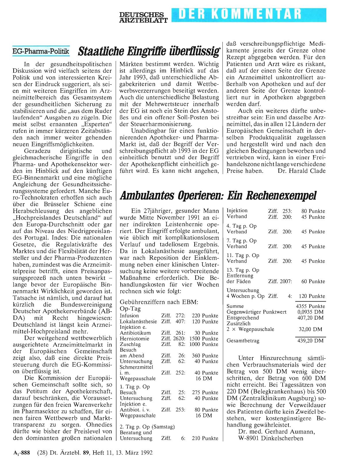 Vorschauseite 1: EG-Pharma-Politik: Staatliche Eingriffe überflüssig