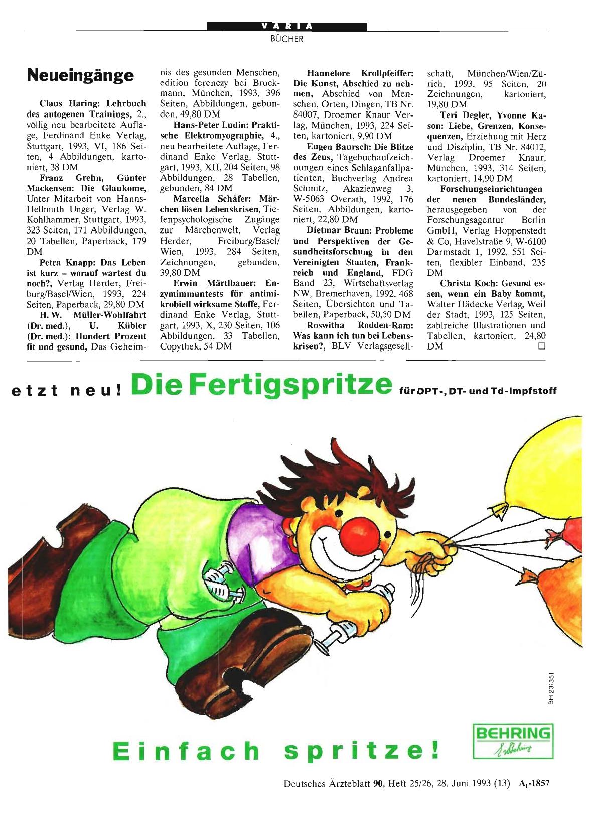 Vorschauseite 1: Neueingänge