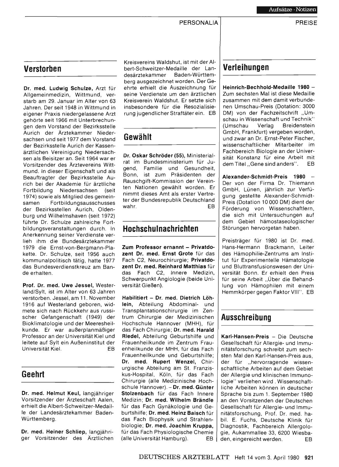 Vorschauseite 1: Ausschreibung
