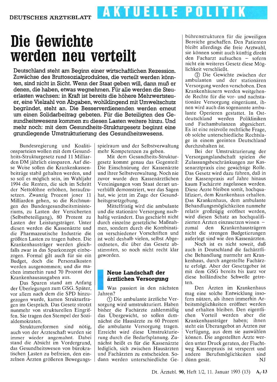 Vorschauseite 1: Die Gewichte werden neu verteilt