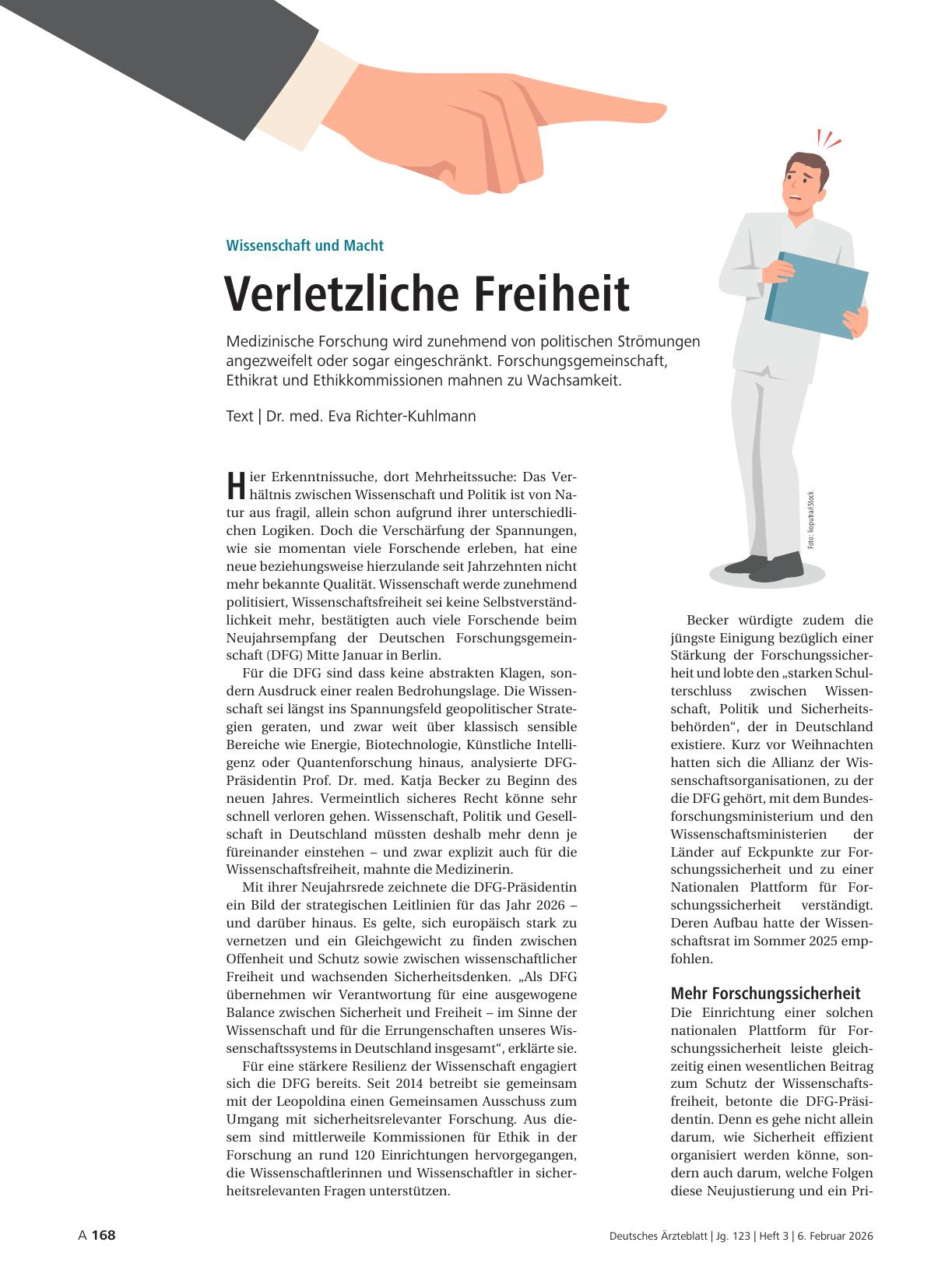 Vorschauseite 1: Wissenschaft und Macht: Verletzliche Freiheit