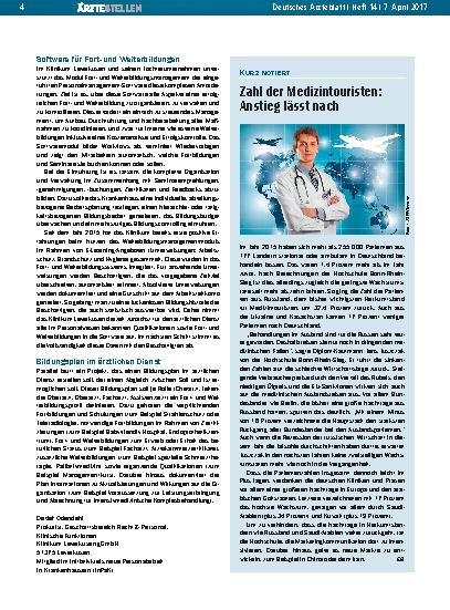 Vorschauseite 1: Zahl der Medizintouristen: Anstieg lässt nach