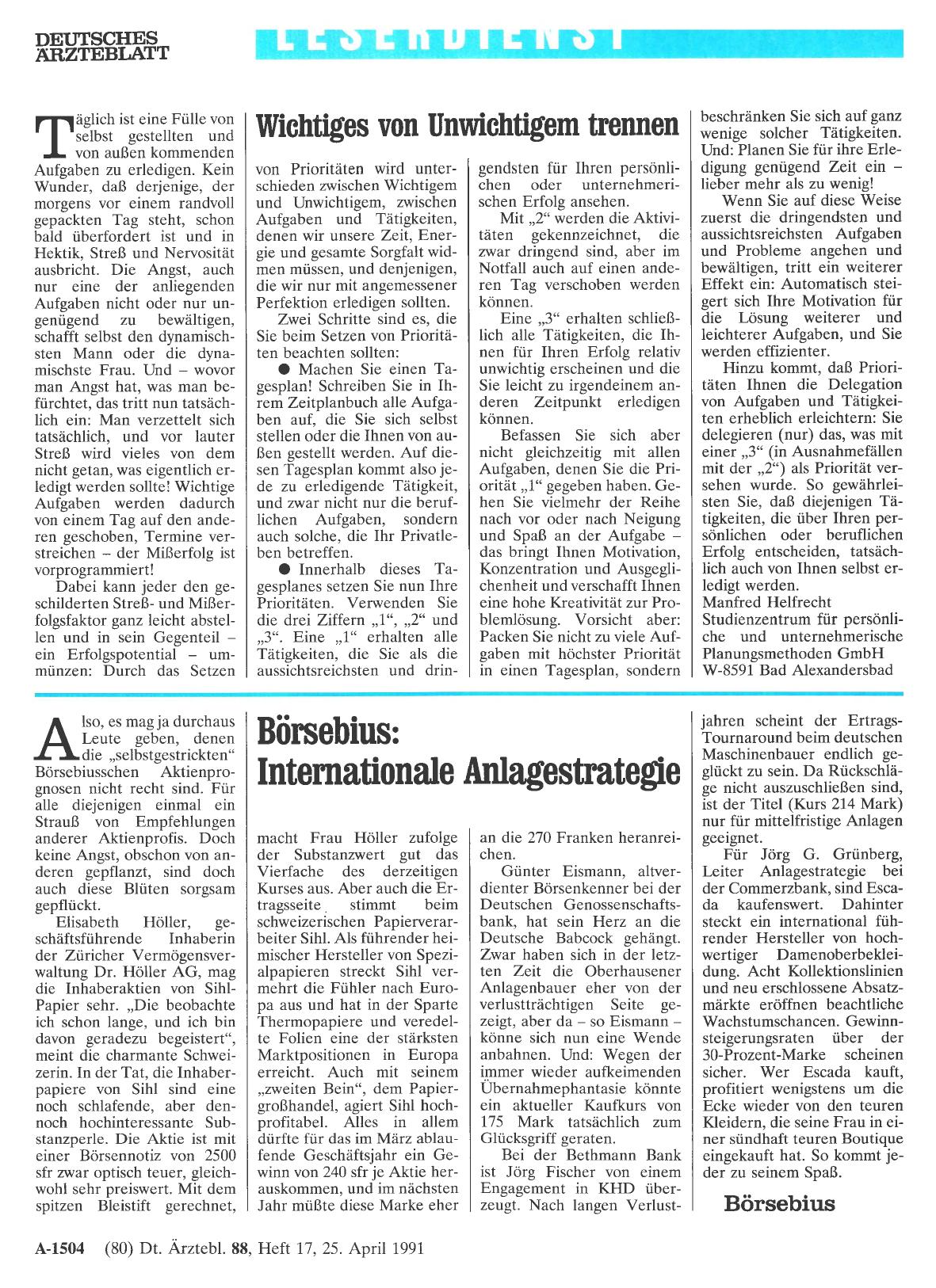Vorschauseite 1: Wichtiges von Unwichtigem trennen