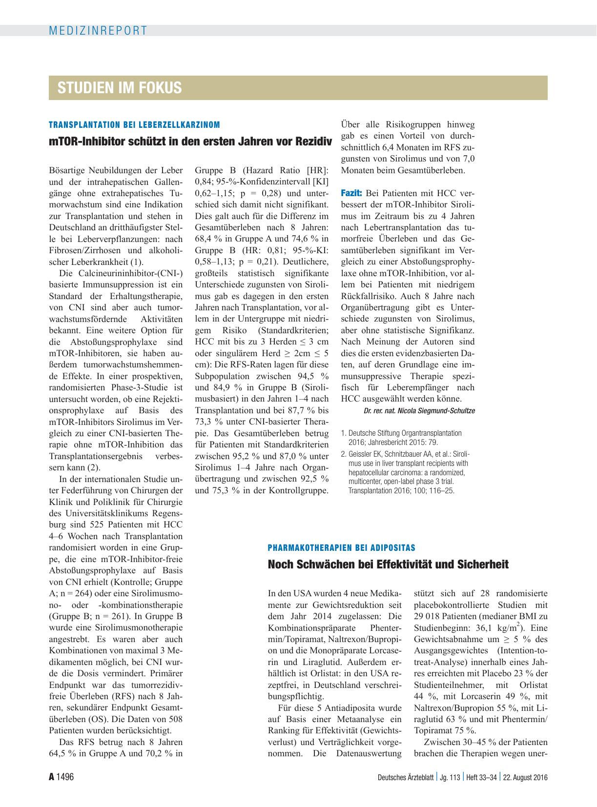Vorschauseite 1: Pharmakotherapien bei Adipositas: Noch Schwächen bei Effektivität und Sicherheit