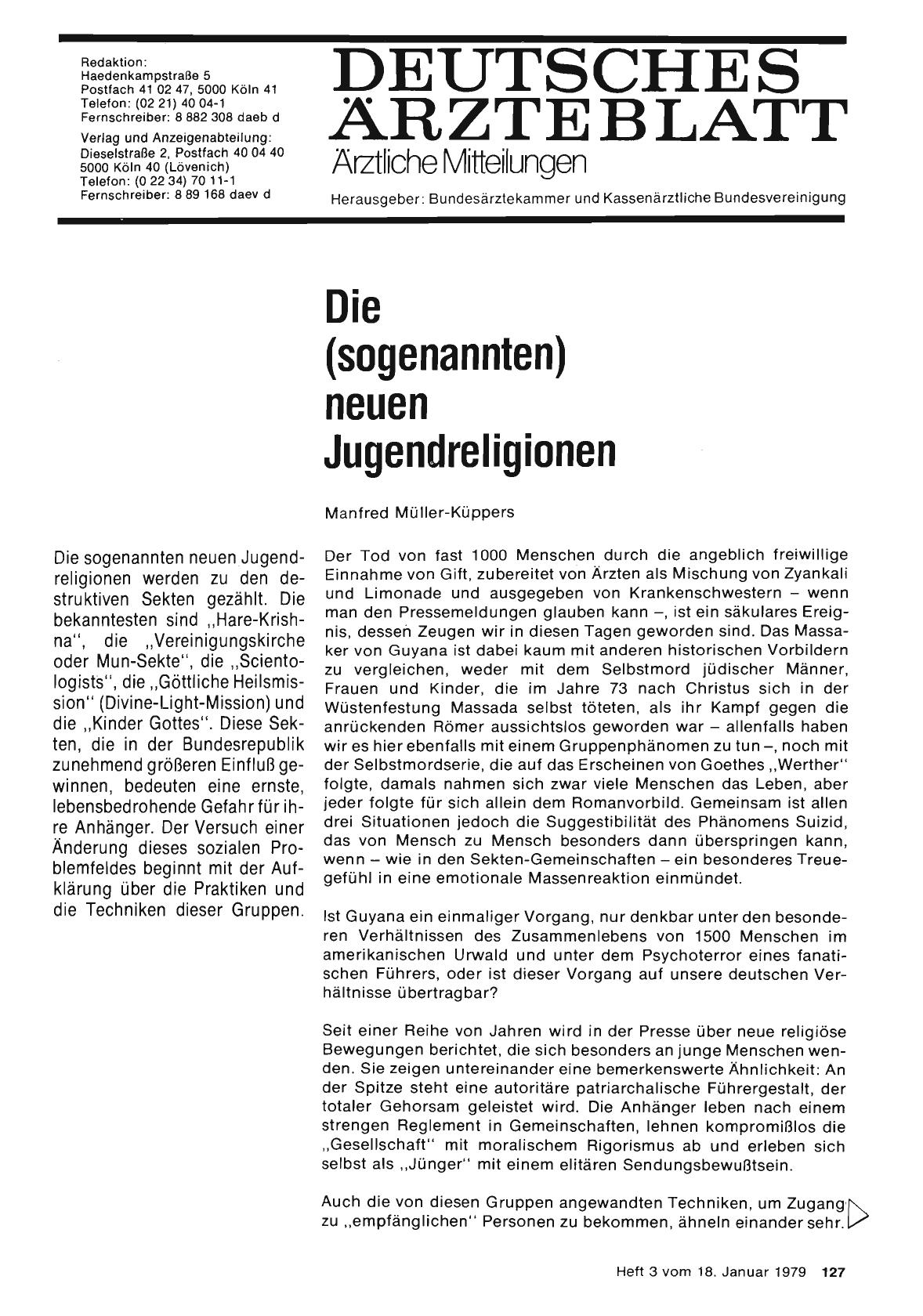 Vorschauseite 1: Die (sogenannten) neuen Jugendreligionen
