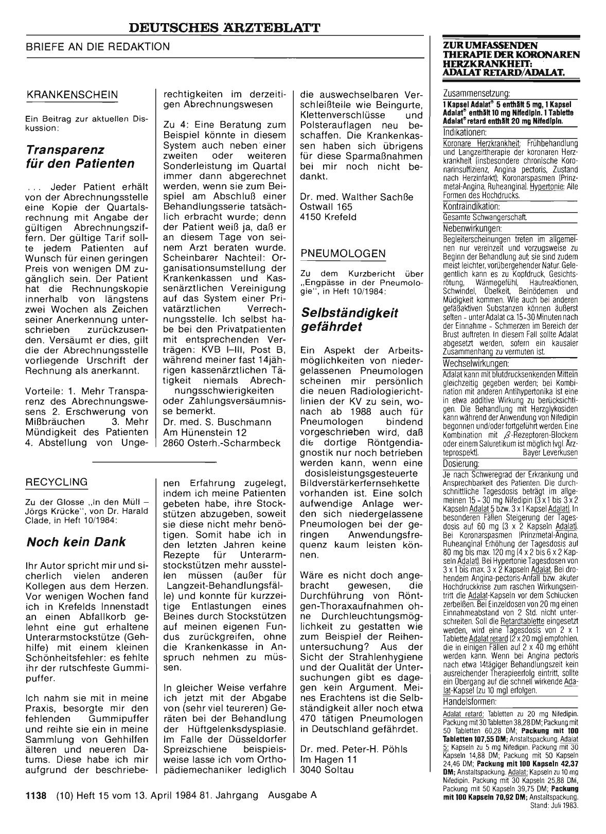 Vorschauseite 1: KRANKENSCHEIN: Transparenz für den Patienten