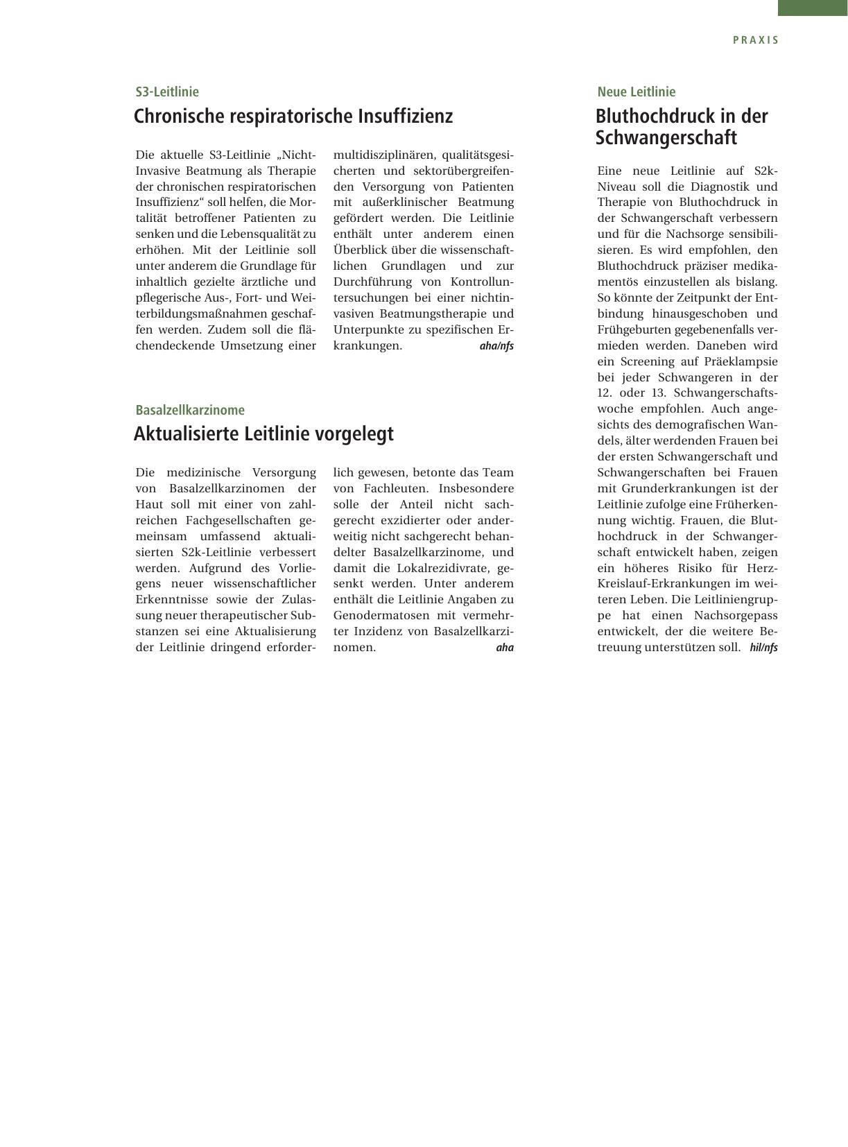 Vorschauseite 1: Neue Leitlinie: Bluthochdruck in der Schwangerschaft