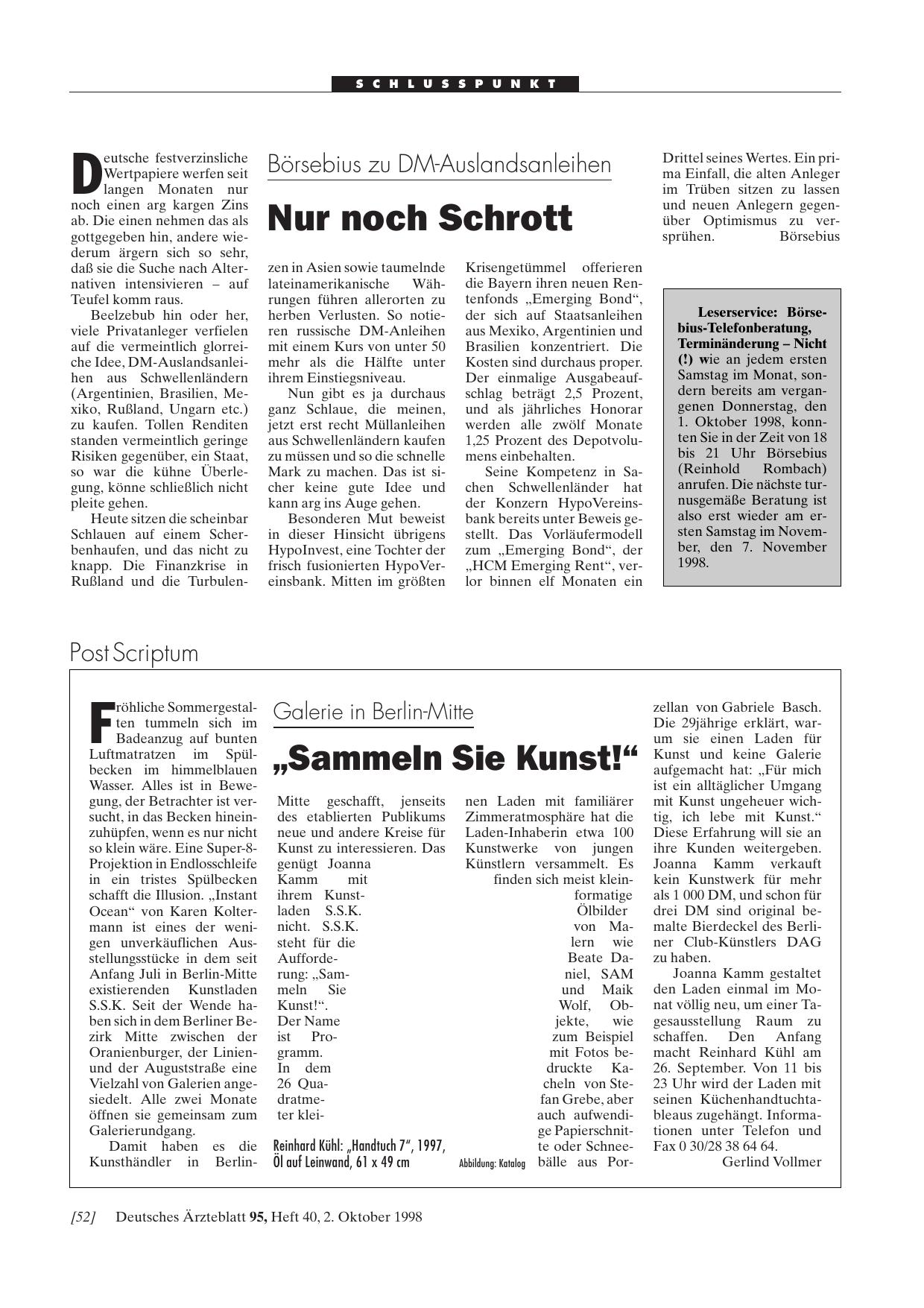 Vorschauseite 1: Galerie in Berlin-Mitte: „Sammeln Sie Kunst! “