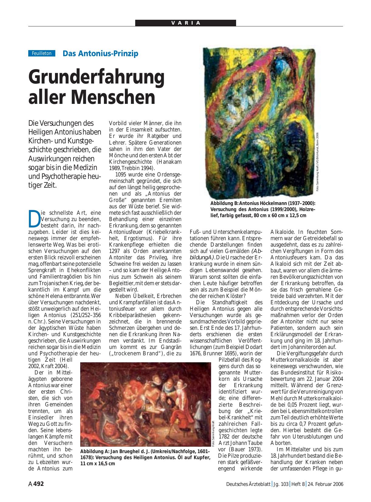 Vorschauseite 1: Das Antonius-Prinzip: Grunderfahrung aller Menschen