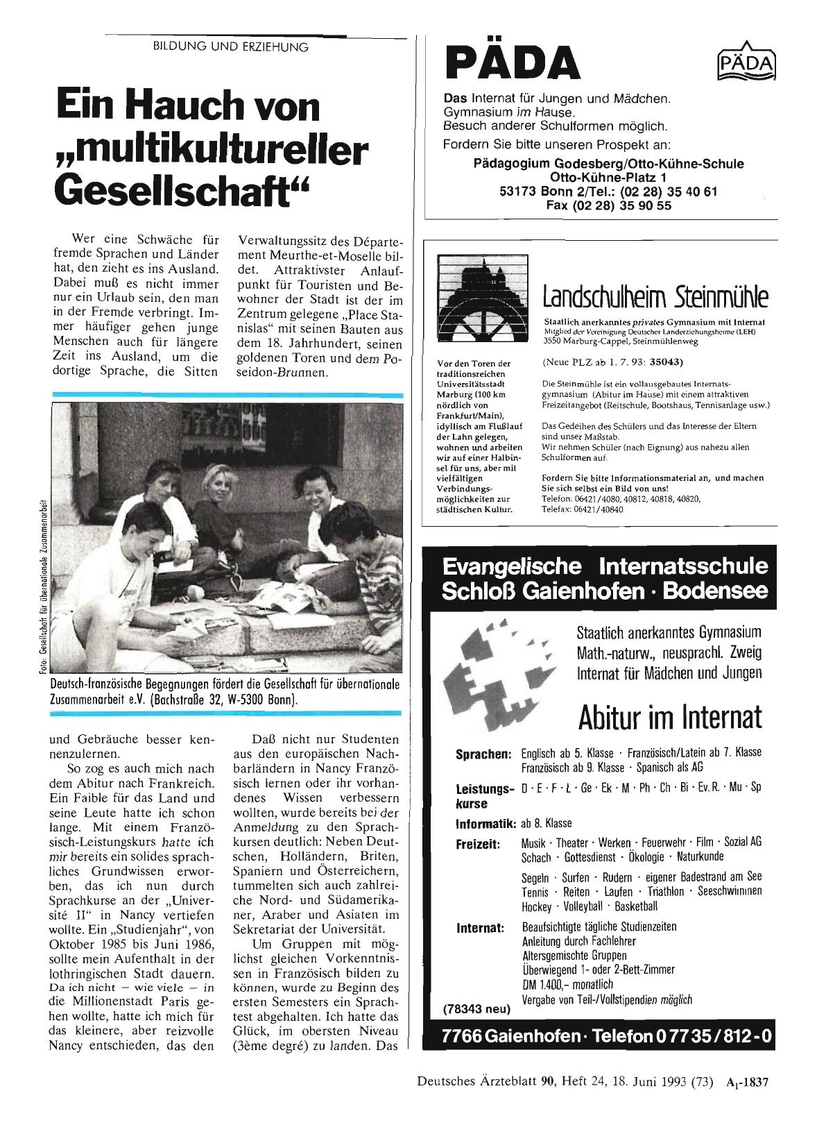 Vorschauseite 1: Ein Hauch von „multikultureller Gesellschaft“