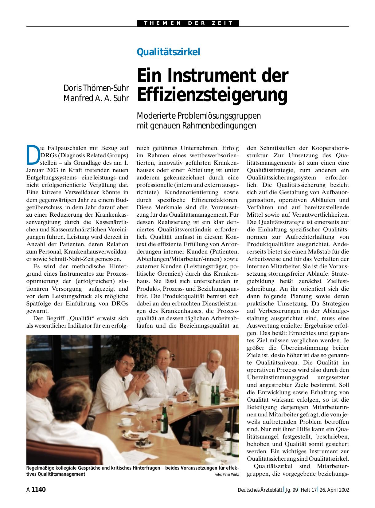 Vorschauseite 1: Qualitätszirkel: Ein Instrument der Effizienzsteigerung