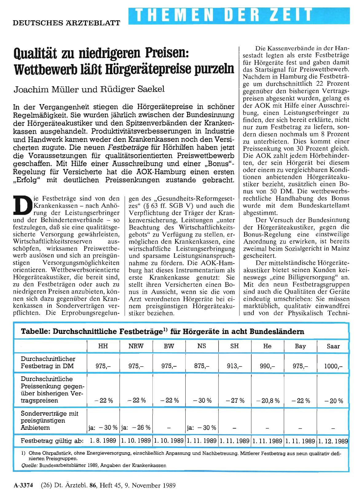 Vorschauseite 1: Qualität zu niedrigeren Preisen: Wettbewerb läßt Hörgerätepreise purzeln