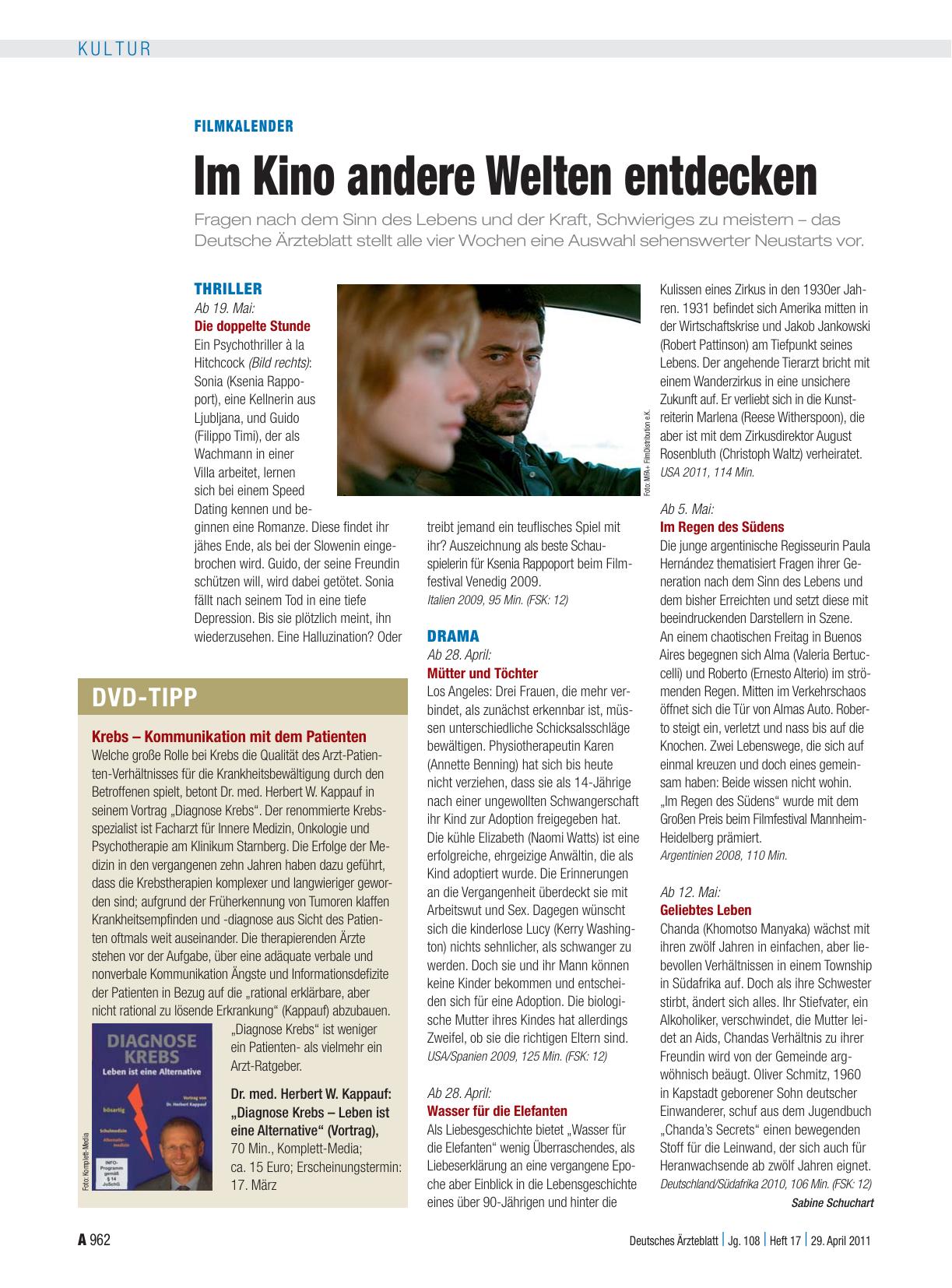 Vorschauseite 1: Filmkalender: Im Kino andere Welten entdecken