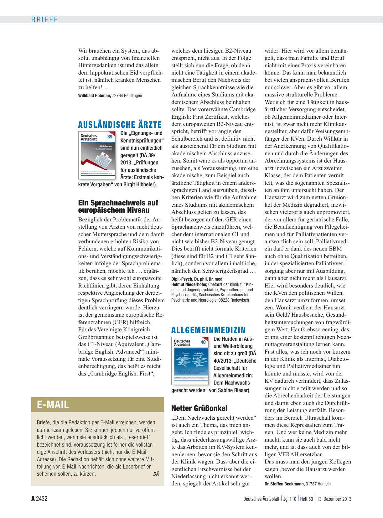 Vorschauseite 1: Allgemeinmedizin: Netter Grüßonkel