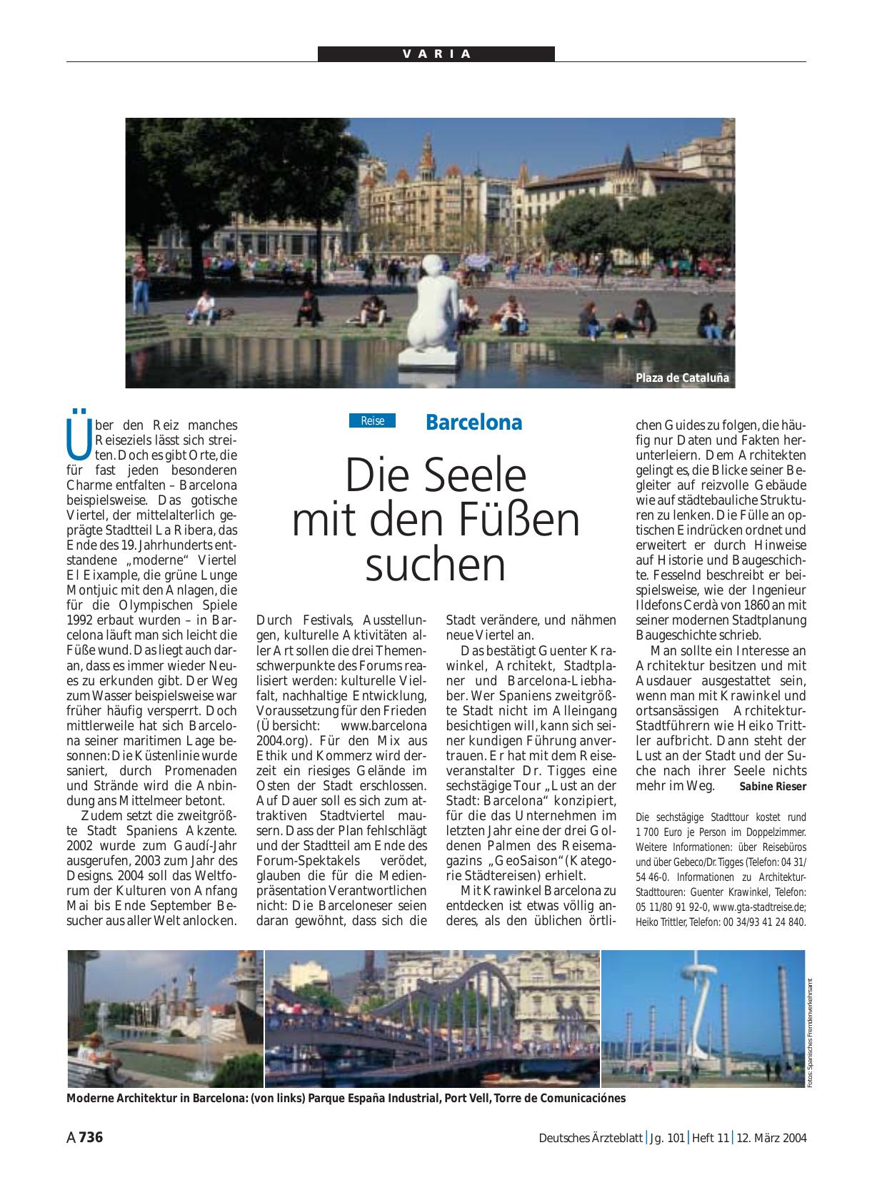 Vorschauseite 1: Barcelona: Die Seele mit den Füßen suchen