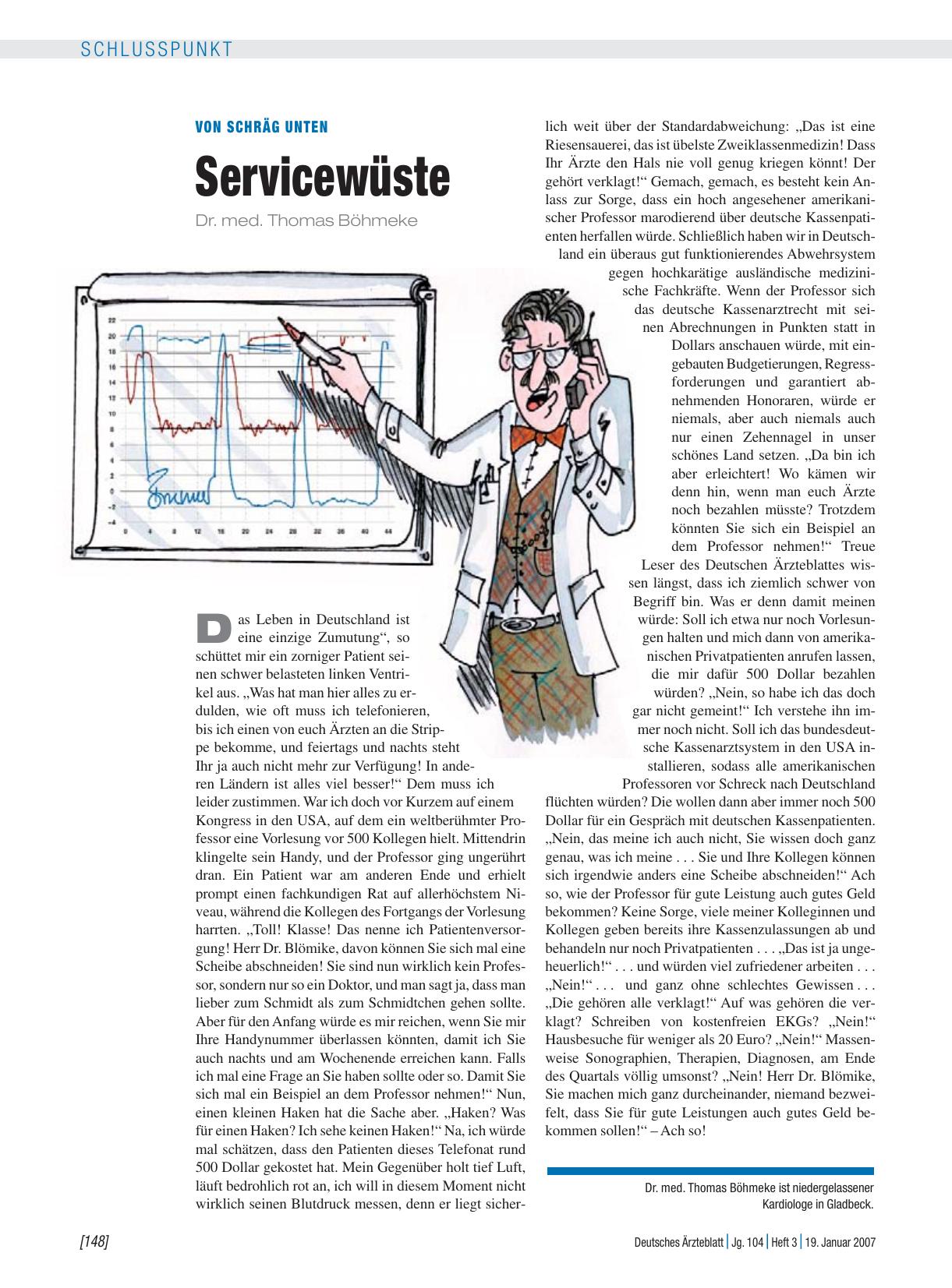 Vorschauseite 1: Von schräg unten: Servicewüste